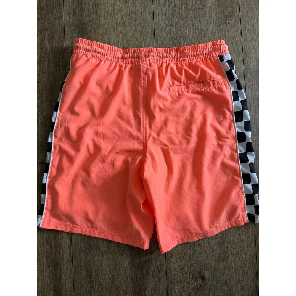 Boys neon swim trunks with mesh lining